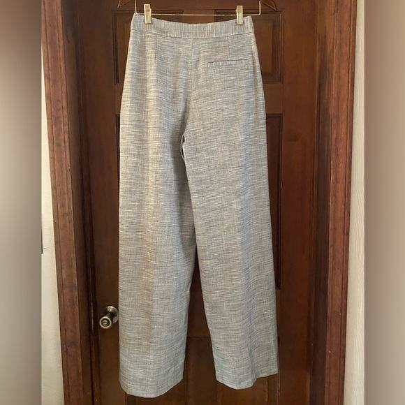 TWP GREENWICH AVENUE PANT NOVEL SUITING Light heather grey Linen Wool size 0 NWT - Picture 6 of 8